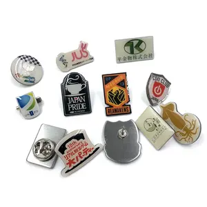 Colours Catalpa Alloy Copper Metal Pins Custom Shape Clothes Pins Souvenir Sports Pins Badges with box