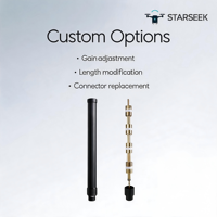 Antenne omnidirectionnelle anti-drone Starseek haute puissance 2,4 GHz et 5 GHz en fibre de verre, polarisation verticale 10 dBi