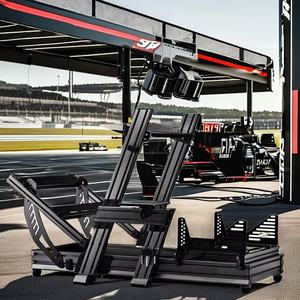 telaio in alluminio profilo simulatore pozzetto Super guida simulatore di gioco cabina di pilotaggio con sedia da corsa reale - Product Image 5