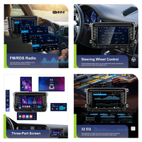 Autoradio Android Podofo 4+64G 7'' avec CarPlay/Android Auto sans fil pour VW/PASSAT/Seat/SKODA/POLO/FABIA/GOLF 5/6 GPS OEM