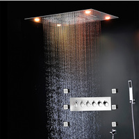 Photographie ohm — kit de robinetterie thermostatique de douche, salle de bains, mélange en Mode pluie, immersive cinq étoiles
