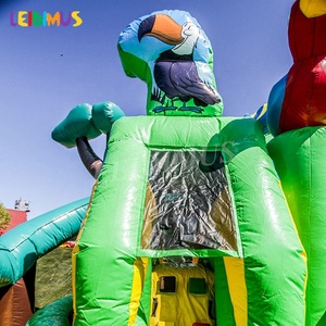 Inflable jungla mundo gorila Casa de rebote Castillo de salto y tobogán Combo barato jungla velocidad juego castillo hinchable - Product Image 5