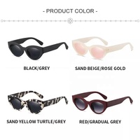 Lunettes De soleil Vintage œil De chat pour femmes, rétro Sexy, petites lunettes De soleil ovales De marque, lunettes léopard pour femmes Oculos De Sol