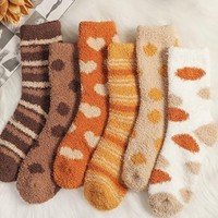6 paires de chaussettes pantoufles douillettes d'hiver, ultra douces, épaisses, chaudes et confortables pour la maison, chaussettes moelleuses pour femmes