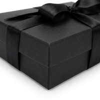 Boîte rigide magnétique LuxuryMatteBlackFlip avec impression personnalisée et graphiques intérieurs pour instrument de soin de la peau, emballage cadeau haut de gamme