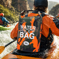 Sac étanche en PVC de couleur unie personnalisé, sac seau de 2L à 30L, sac de rafting flottant pour la plage, la natation, le kayak, la navigation de plaisance, la randonnée en rivière
