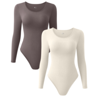 Nueva llegada de ropa de mujer de manga larga de entrenamiento Fitness & Yoga Wear Gym Yoga Bodysuits