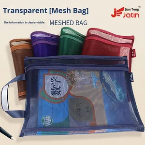 Mở Lớn L-Hình Da Tập Tin Túi Cho Học Sinh Trung Học Kiểm Tra Giấy Lưu Trữ Tổ Chức Công Cụ - Product Image 2