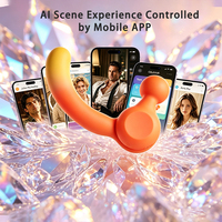 KI-gesteuerter IPX7 Wasserdichter 10-Frequenz Platin-Silikon Doppelendiger Vibrator für Klitoris- und Bruststimulation