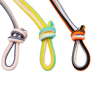 Nouvelles lacets de sport en polyester multicolores (noir et blanc) à cordon de serrage semi-circulaire ovale pour chaussures homme et femme - Product Image 5