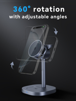 Gadgets technologiques de vente chaude support de téléphone de bureau électronique 3-en-1 et chargeur sans fil pour téléphones portables écouteurs pour usage domestique
