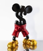 Estatua de Mickey Mouse de millones de dólares de resina galvanizada de tamaño real para decoración de hogar, oficina, Hotel, Club