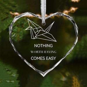 Bianco chiaro di cristallo a forma di cuore di natale decorazione dell'albero appeso natale ornamenti di vetro all'ingrosso - Product Image 6