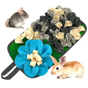 Modern <strong>Small</strong> Animal Snuffle Mat <strong>Toy</strong> for Rabbits Guinea Pigs Hamsters <strong>Hedgehogs</strong> Cute Flower Design Non-Slip Bottom - Product Image 2