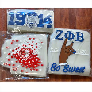 Usine en gros personnalisé grec fraternité sororité conception plastisol sérigraphie transfert chaleur presse Film pour vêtements - Product Image 1