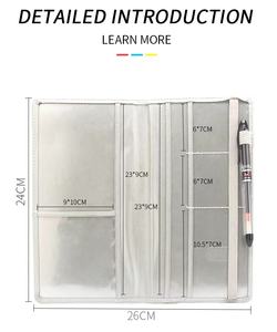 Organisateur de boîte à gants de véhicule en cuir Porte-cartes d'immatriculation de voiture pour documents d'assurance avec bande élastique - Product Image 6