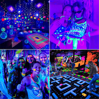 36 LED UV violeta negro luces 24W LED negro barra de luz para fiesta de Halloween brillo pintura Bar lámpara láser etapa pared arandela foco