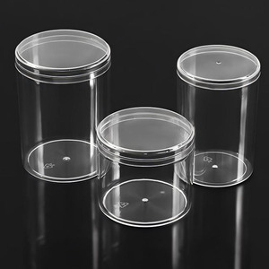 Envase Cilíndrico Transparente Personalizado de PS con Materiales Reciclados, de Grado Alimenticio, para Galletas Enrolladas, Bizcochos Ladyfinger y Macarons - Product Image 1