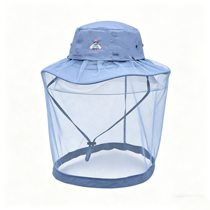 Blue Outdoor Bug Protection <b>Hat</b> with Full Face Netting - Adjustable Breathable <b>Sun</b> <b>Hat</b> for <b>Men</b> Women Beekeeping Camping - Product Image 3
