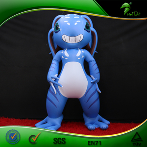ที่กำหนดเองวัสดุพีวีซียักษ์พองสีฟ้าสูทสัตว์ชุดตัวละคร - Product Image 1