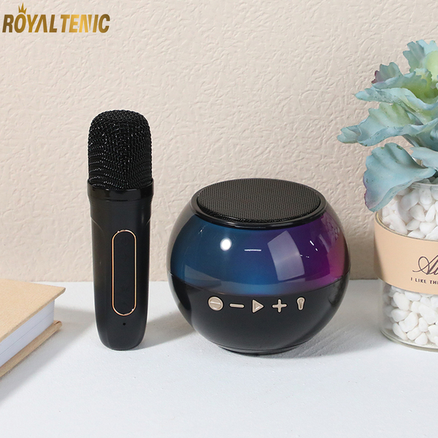KK-02 Handheld Music Karaoke Microphone Wireless Speaker BT 5.0 Mini Portable Speaker with Karaoke Mic for Party Outdoor Gift