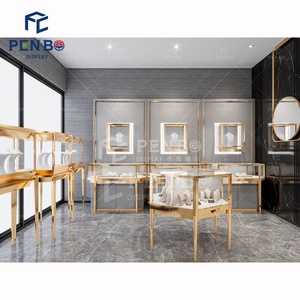 New High End Tempered <strong>Glass</strong> Luxury Jewelry <strong>Display</strong> <strong>Showcase</strong> Store Jewelry <strong>Display</strong> Counter Retail Watch Shop Interior Design - Product Image 3