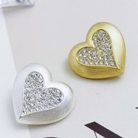 Blazers, manteaux, trench-coats, pulls en tricot, boutons écologiques décorés de strass en forme de cœur, alliage de zinc