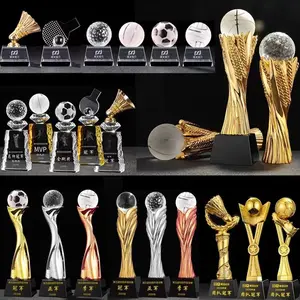 Hitop Wholesale Custom Metal Crystal Cup Sports Football Soccer Basketball Volleyball Tennis Trophy Award