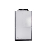 Unité de refroidissement compacte 80 kW 30 CV refroidie par air avec trois compresseurs scroll, composants principaux incluant pompe, moteur et unité de chauffage.