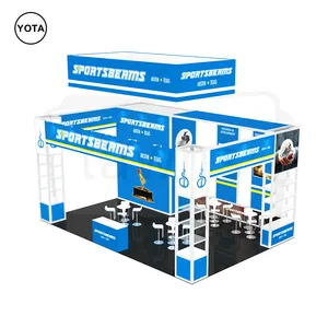 Tawns 20x30 Fast To Ship Booth Design Fabric Display Exhibition System Backdrop Led Light Box Stand Trade Show Booth For Show