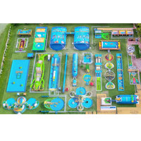 Équipement de parc d'attractions de jeux d'eau d'amusement de piscine gonflable moulue populaire de conception