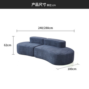 Sofá de Terciopelo Moderno para Sala de Estar, Sofá Comprimido al Vacío en Caja, Alta Compresión, Venta Caliente - Product Image 5