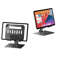 Support de tablette universel stable en acier pliable réglable en métal support de tablette rotation à 360 degrés pour ipad