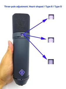 Microphone à condensateur à large diaphragme professionnel <span class=keywords><strong>U87AI</strong></span>, ton chaud neutre, reproduction haute fidélité, faible bruit, sortie XLR pour voix - Product Image 1