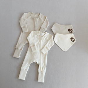 Conjunto de Mono de Manga Larga de Algodón y Fibra de Bambú de Estilo Nórdico <span class=keywords><strong>para</strong></span> Bebés Unisex, Clase A, <span class=keywords><strong>para</strong></span> Otoño y Uso al Aire Libre - Product Image 1