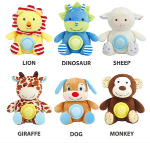 Juguete de Peluche de Animales de Peluche Personalizados al por Mayor, <span class=keywords><strong>Dinosaurio</strong></span> para Calmar y Dormir, Juguete de Peluche Suave con Canción de Cuna y Luz de 25 cm para Niños - Product Image 2