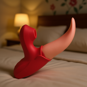 Vibrateur à langue rouge en ABS, rechargeable par USB, sans latex, jouet sexuel vibrant pour femmes, masturbateur - Product Image 2