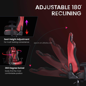 Silla Gamer เก้าอี้เล่นเกมหนัง PU ปรับเอนได้ตามต้องการเก้าอี้เล่นเกมสำหรับคนแมงมุมคอมพิวเตอร์ - Product Image 3