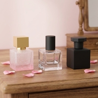 Flacon de parfum vide vintage, exquis, carré/cylindrique, mini flacon de parfum en verre avec bouchon pour cadeau
