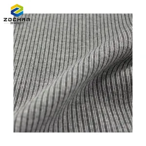 Hot Bán 87% Cotton 13% Len Sanding Interlock Dọc Sọc Dệt Kim Mềm Ấm Vải Cho Interloop Vải