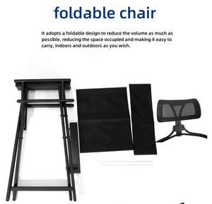 Silla Cosmética Moderna de Aleación de Aluminio para Exteriores, Portátil, con Reposacabezas y Patas Altas Plegables, para Uso en Parques y Hoteles - Product Image 4