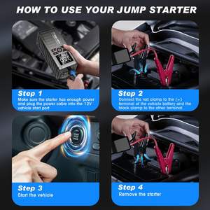 Démarreur de saut avec compresseur d'air 180 PSI, démarreur de batterie de voiture avec grand écran LCD et lumière LED, portable <span class=keywords><strong>pour</strong></span> <span class=keywords><strong>camping</strong></span>-<span class=keywords><strong>car</strong></span>, caravane, <span class=keywords><strong>remorque</strong></span> - Product Image 5