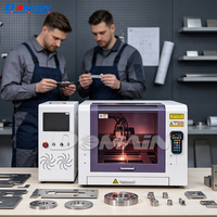Máquina de Corte Láser de Fibra de Escritorio Mini 4040 para Trabajos con Láminas Metálicas en Mesas Pequeñas