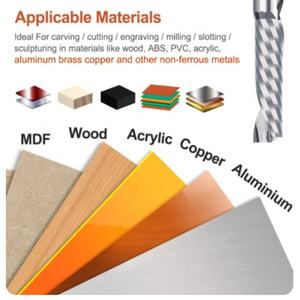 Fraise à bout unique 75 mm, outil CNC, fraise à spirale pour gravure, pointe de coupe de 10 mm, 1 pièce/lot, 3,175/4/6 carbure de tungstène OEM - Product Image 3