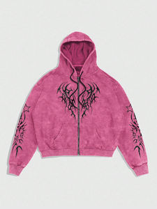 <span class=keywords><strong>Sudaderas</strong></span> con Capucha Gráficas para Hombre, Estilo Vintage, Diseño Urbano, Lavado Ácido, <span class=keywords><strong>Sudaderas</strong></span> Modernas de Alta Calidad, Fabricante Personalizado - Product Image 2