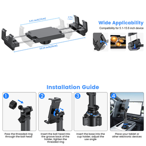 Supporto per Tablet da Auto di Alta Qualità a Prezzo di Fabbrica, Supporto Regolabile per Tablet da Auto, Camion e Poltrone Massaggianti - Product Image 6