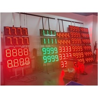 12-дюймовые цифровые светодиодные табло с ценами на топливо, 8.888 белый или желтый 7-сегментный светодиодный дисплей для АЗС