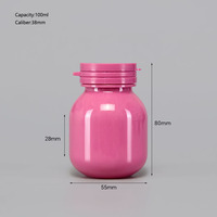 Bouteilles en plastique PET colorées de qualité supérieure, vides, pour médicaments, capsules, bonbons, emballage