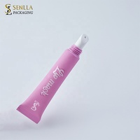 Tube souple en plastique écologique pour gloss à lèvres et crème pour les yeux, emballage cosmétique vide avec bouchon à vis, impression offset, logo personnalisé