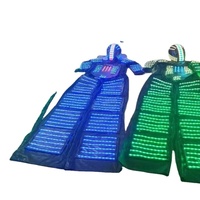 Nouvelle scène de danse sur échasses en plastique avec des yeux LED uniques et étonnants pour les fêtes d'anniversaire